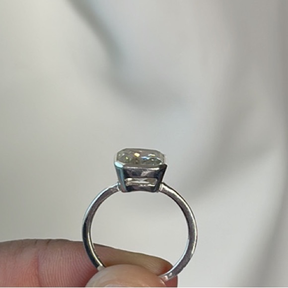 Moissanite Ring 3 Ct 925 Silver - Picture 4 of 14